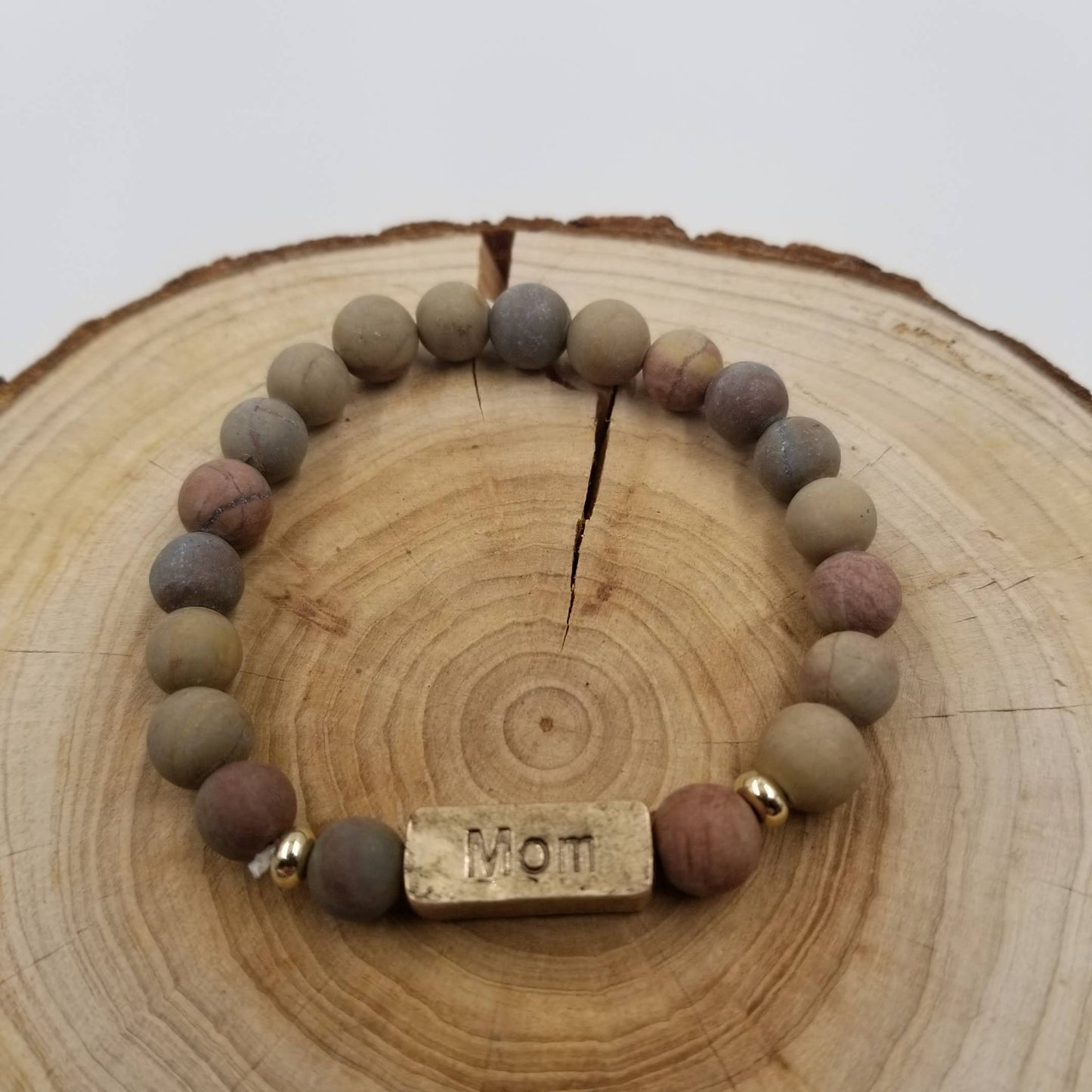 Amazon Stone Bracelet With MOM Label