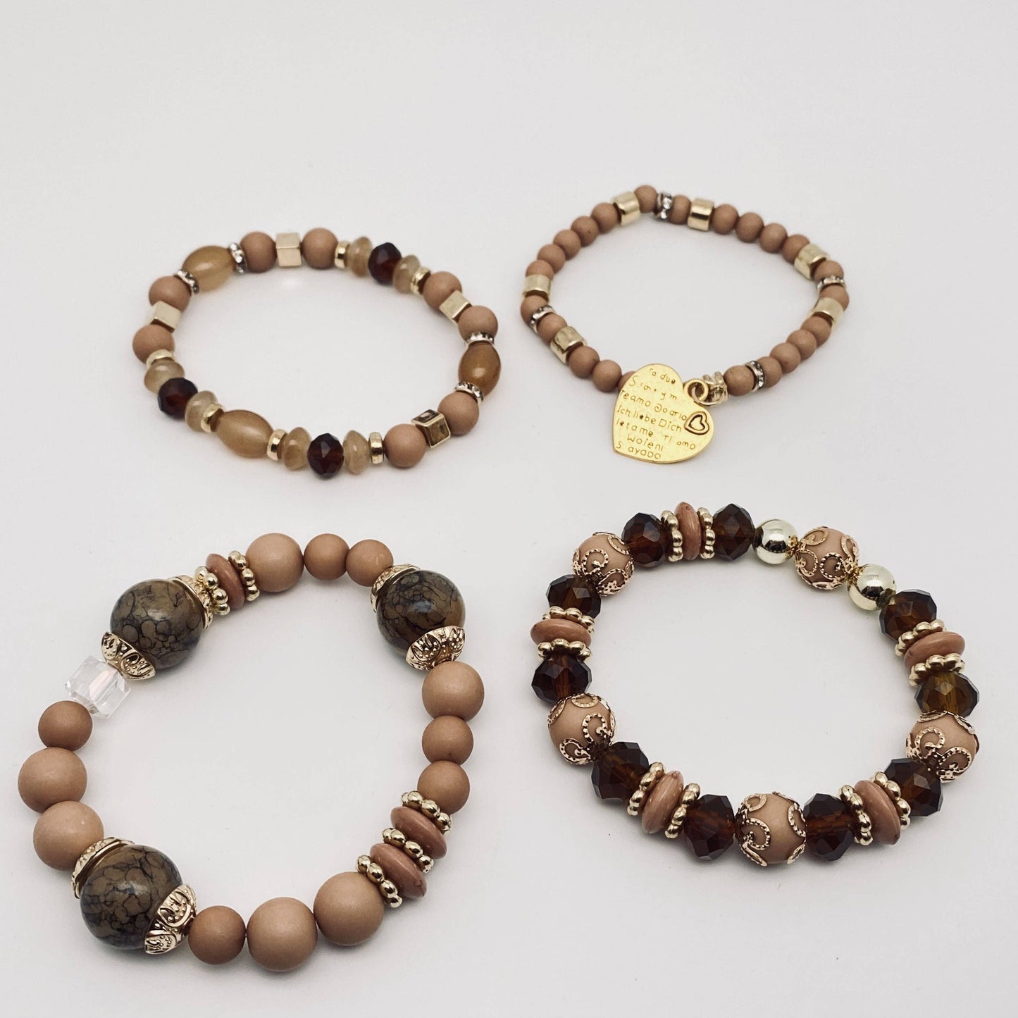 Handmade Bohemian Beaded Bracelet 4pcs/set