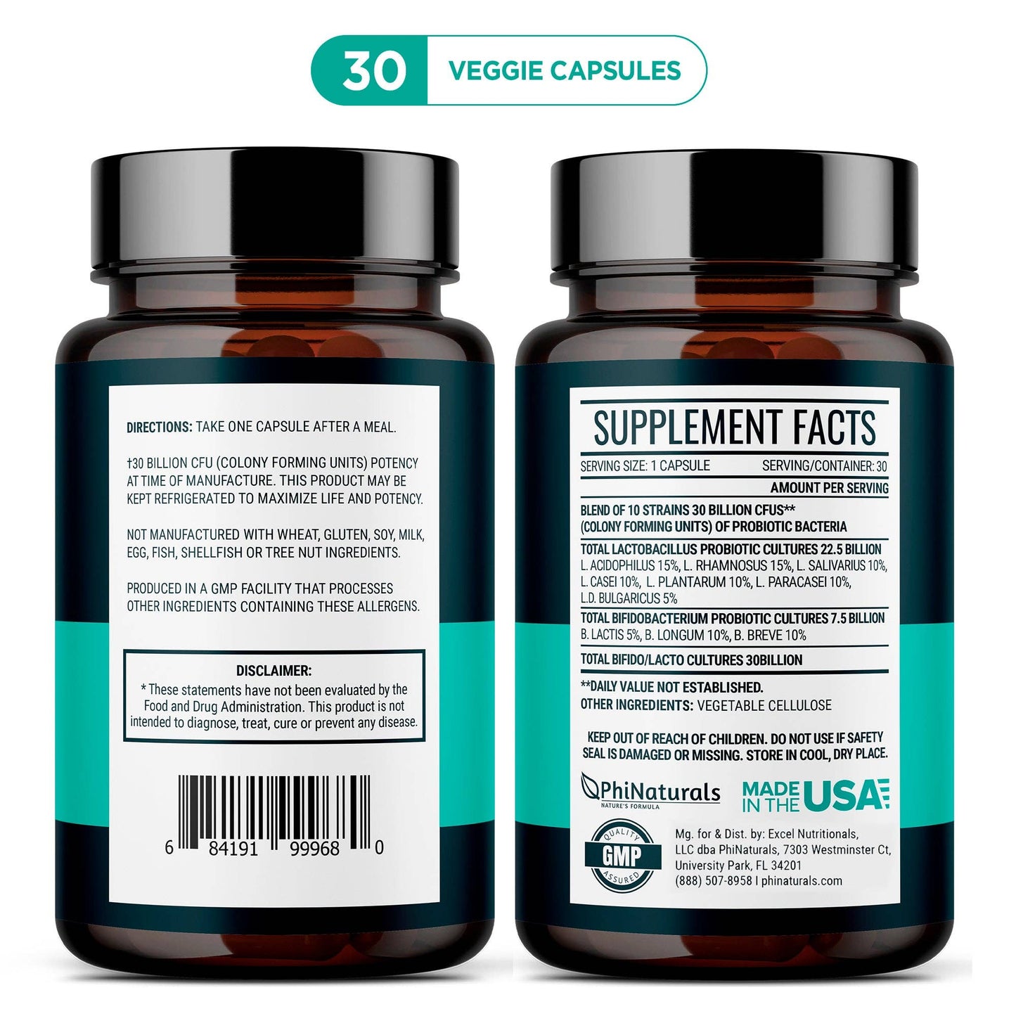 Probiotics High Potency 10 Strains – 30 Billion CFU