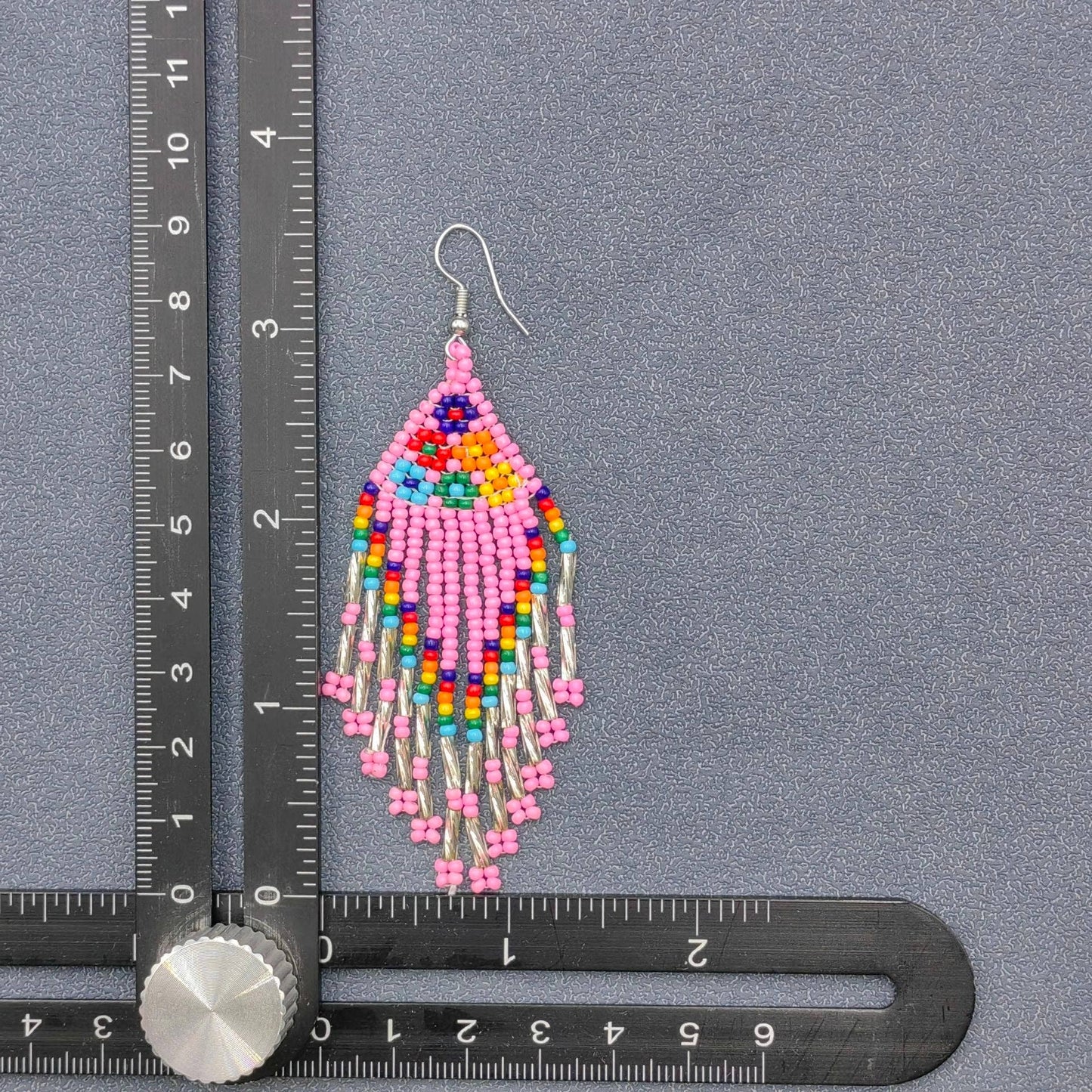 Boho Hand-woven Seed Beans Flower Fringe Earrings
