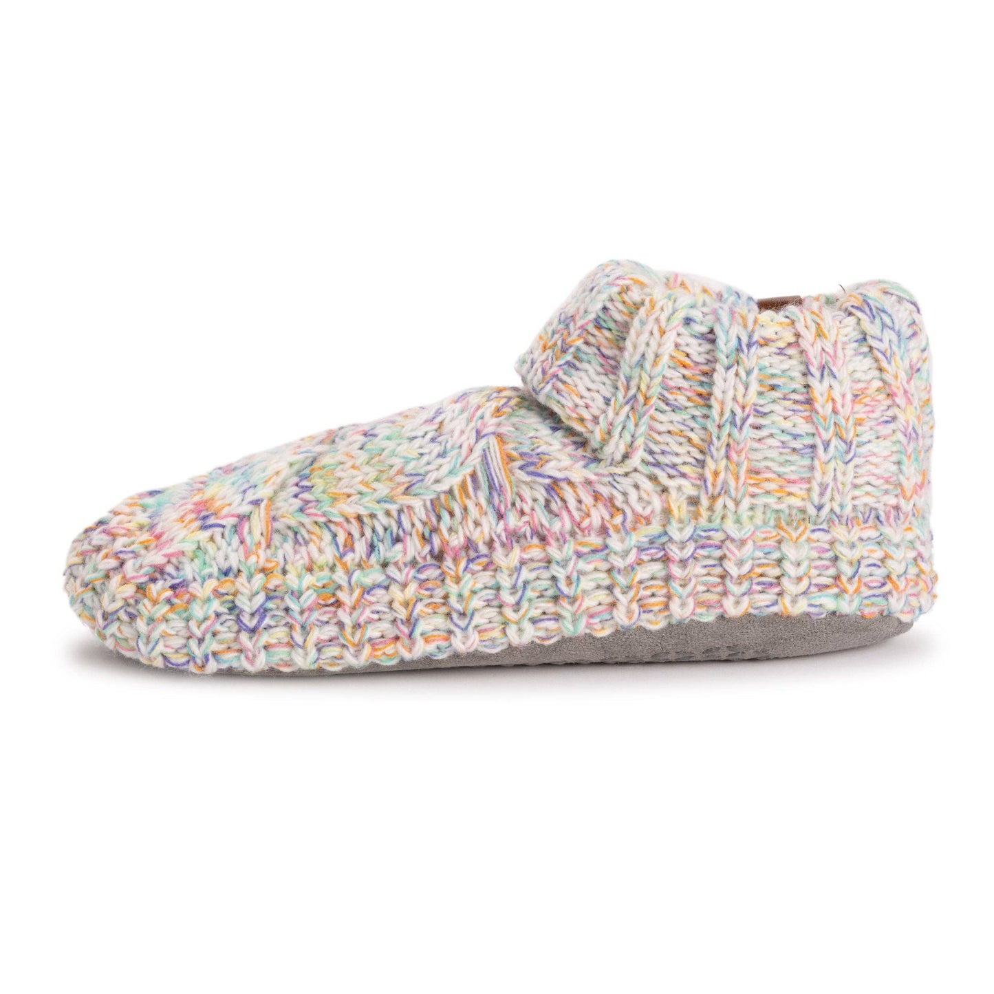 Muk Luks Women's Luxe Short Slipper Sock With Ribbed Cuff