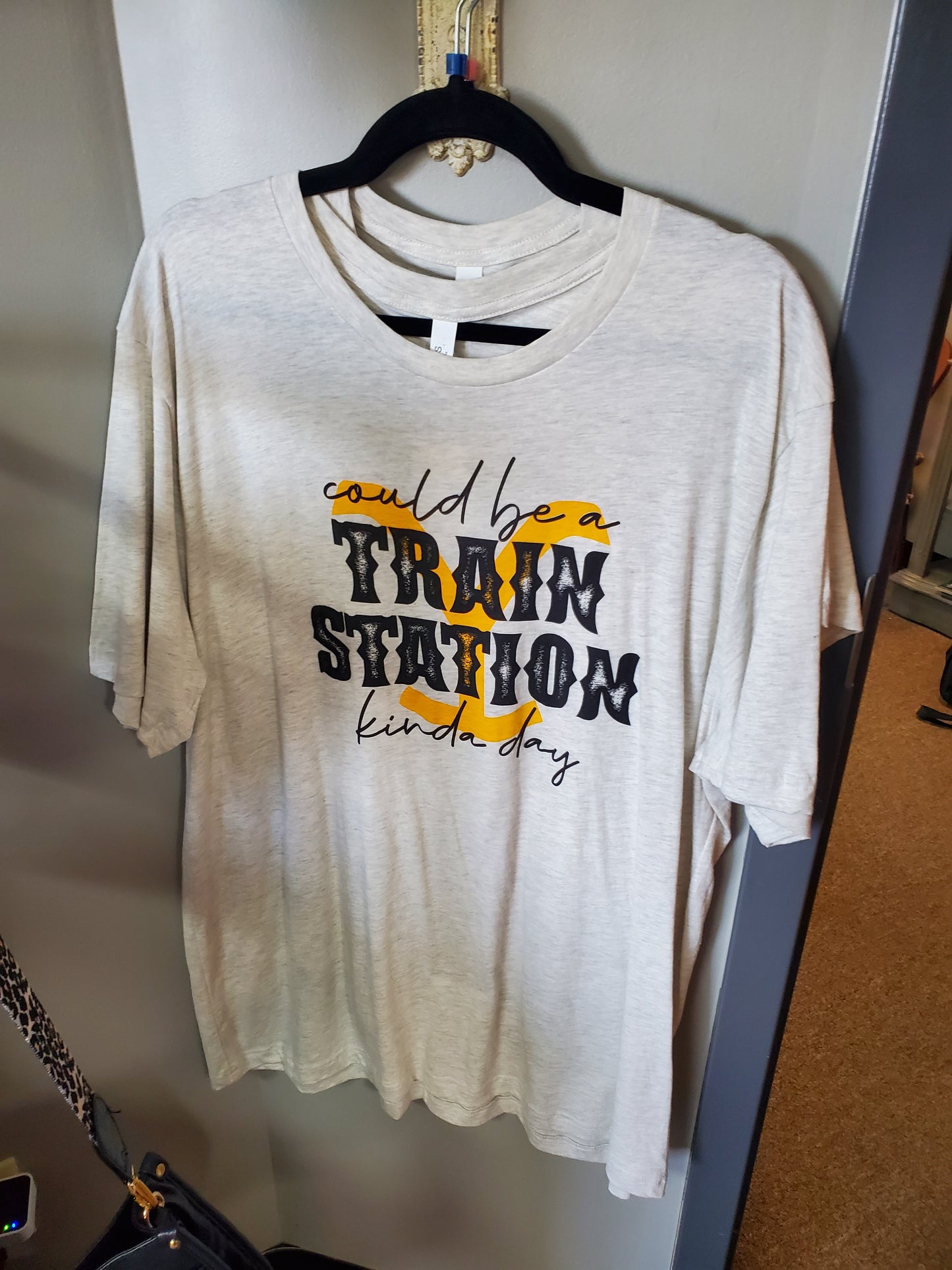 Train Station T Shirt Gray