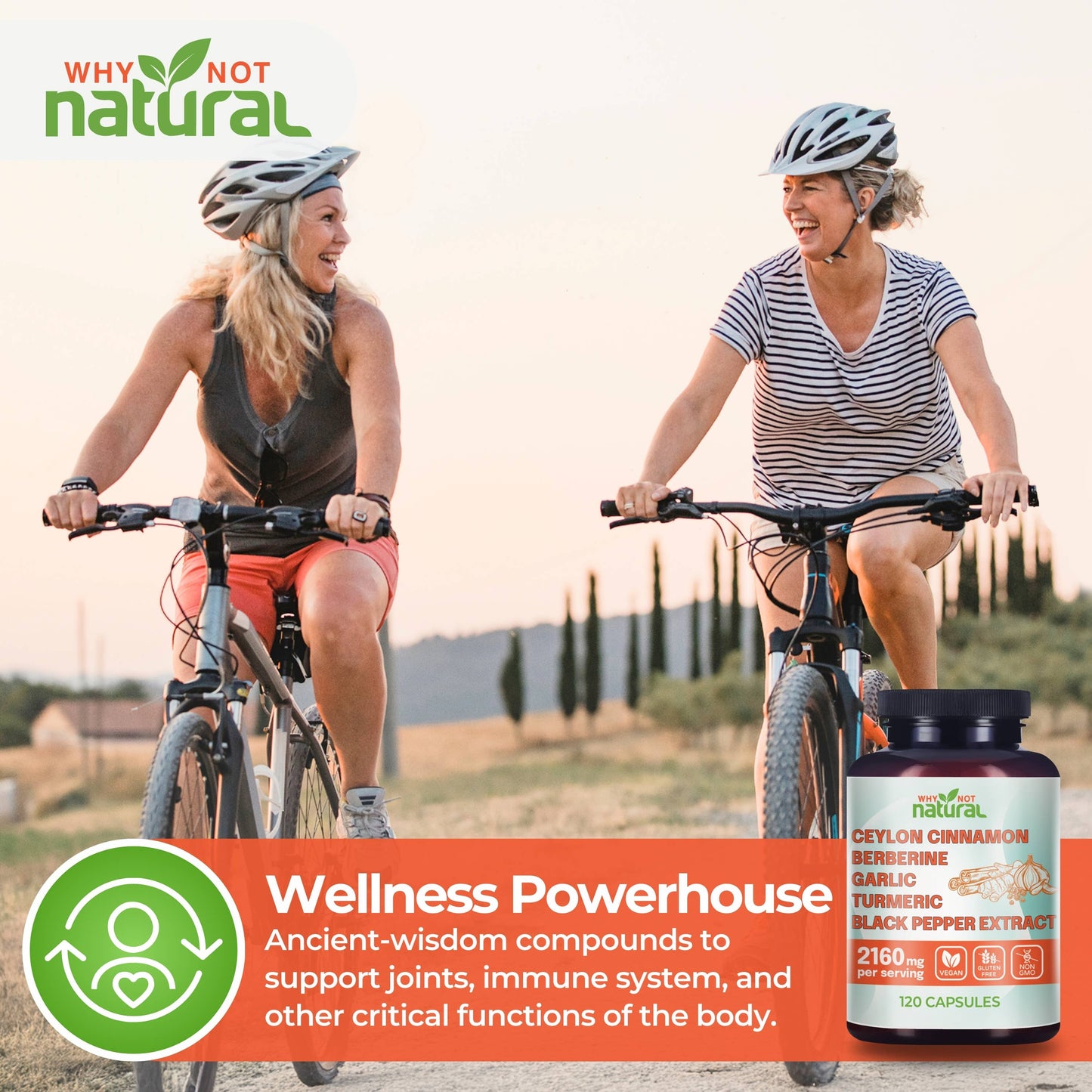 5-in-1 Organic Ceylon Cinnamon Capsules, Blood Sugar Support