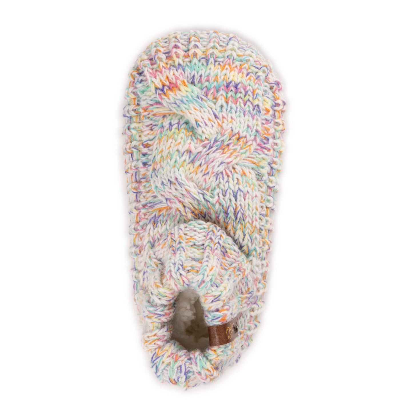 Muk Luks Women's Luxe Short Slipper Sock With Ribbed Cuff
