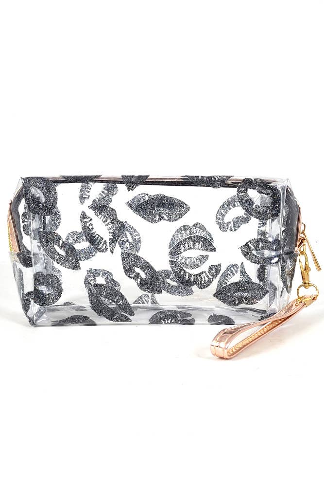 Lip Transparent Clear Pouch: Red
