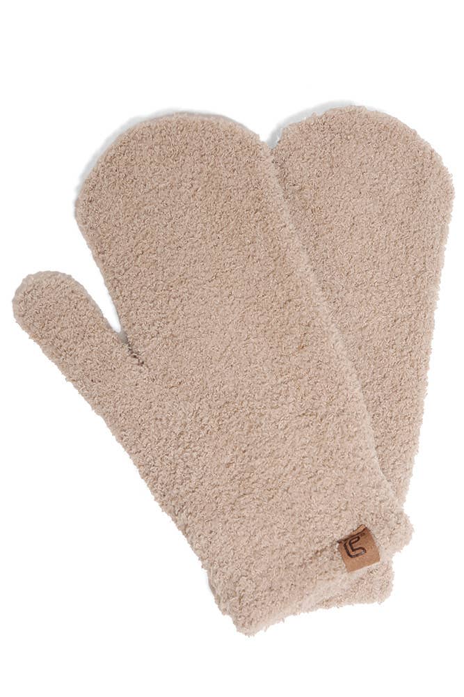 Solid Mittens: Ivory