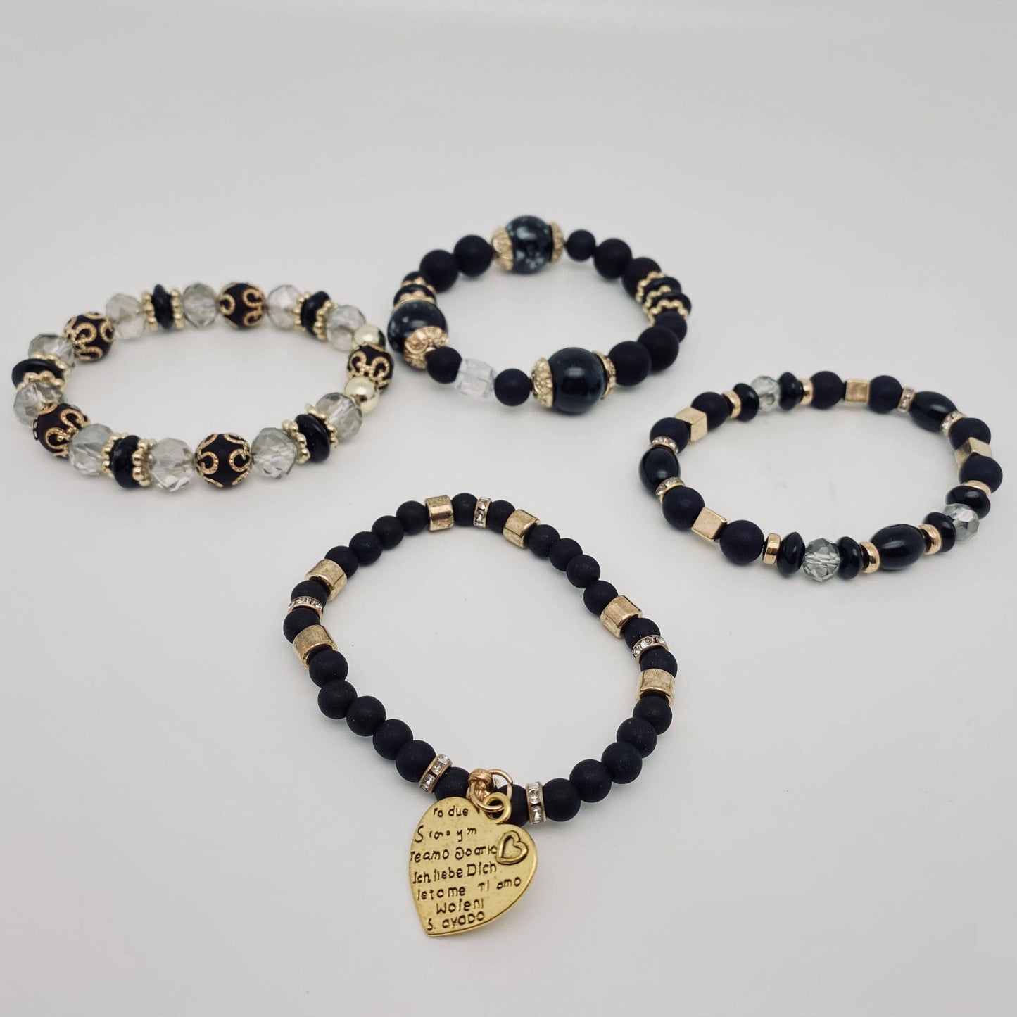 Handmade Bohemian Beaded Bracelet 4pcs/set