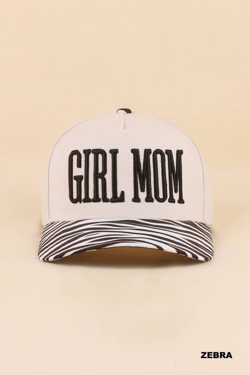 Girl Mom Two Tone Snapback Hat: ASH MOCHA