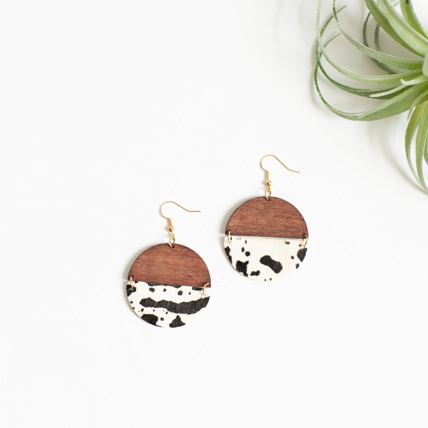 Georgia Earring - Cow Print