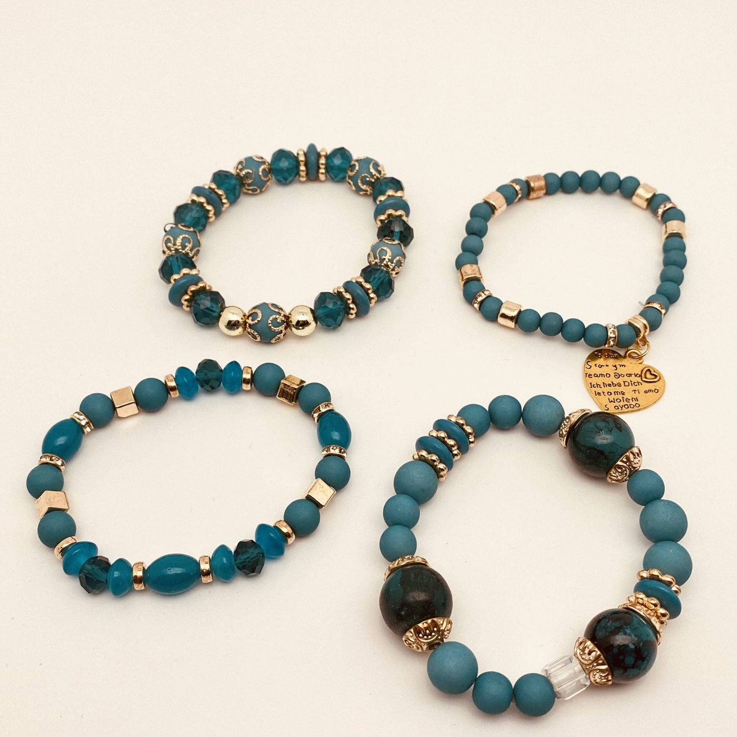 Handmade Bohemian Beaded Bracelet 4pcs/set