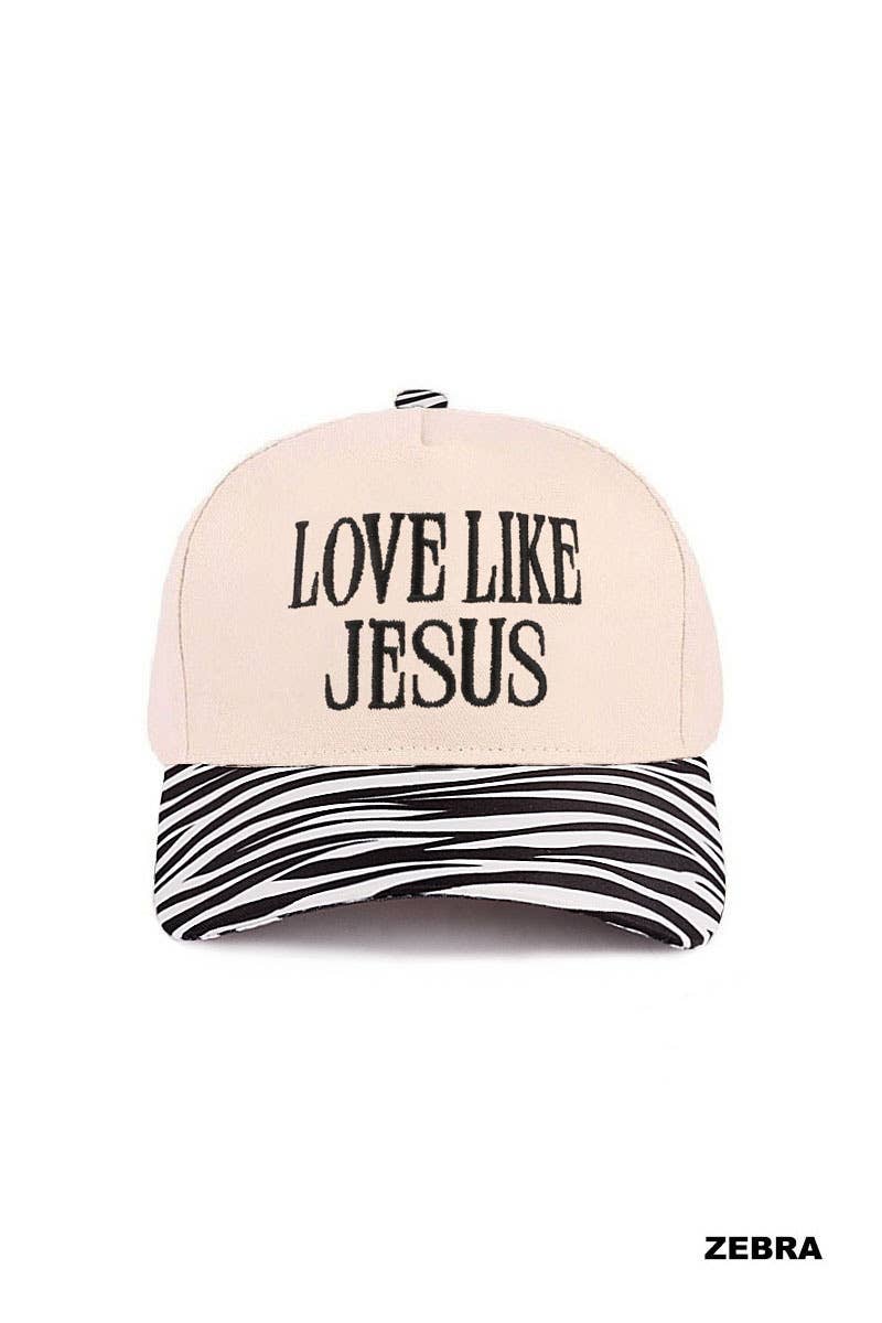 Love Like Jesus Two Tone Cotton Hat: DK FOREST