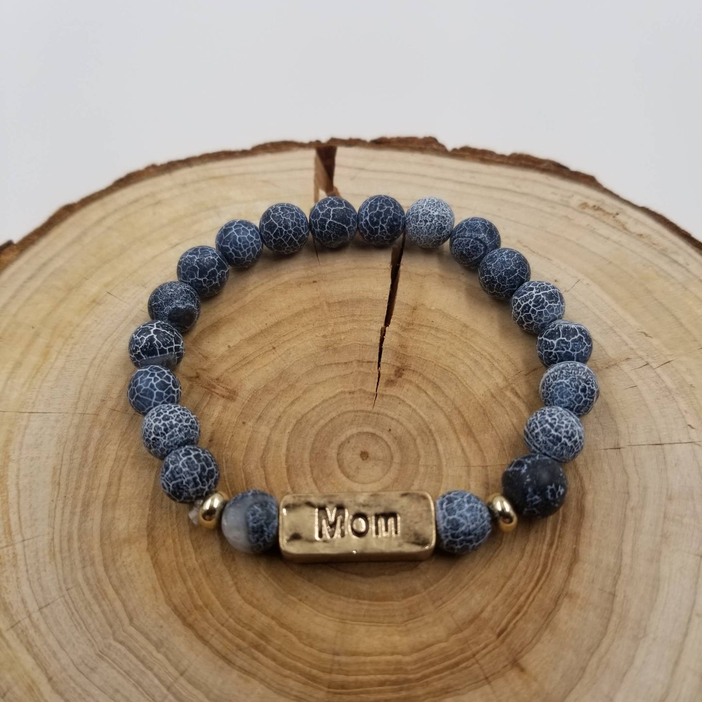 Amazon Stone Bracelet With MOM Label