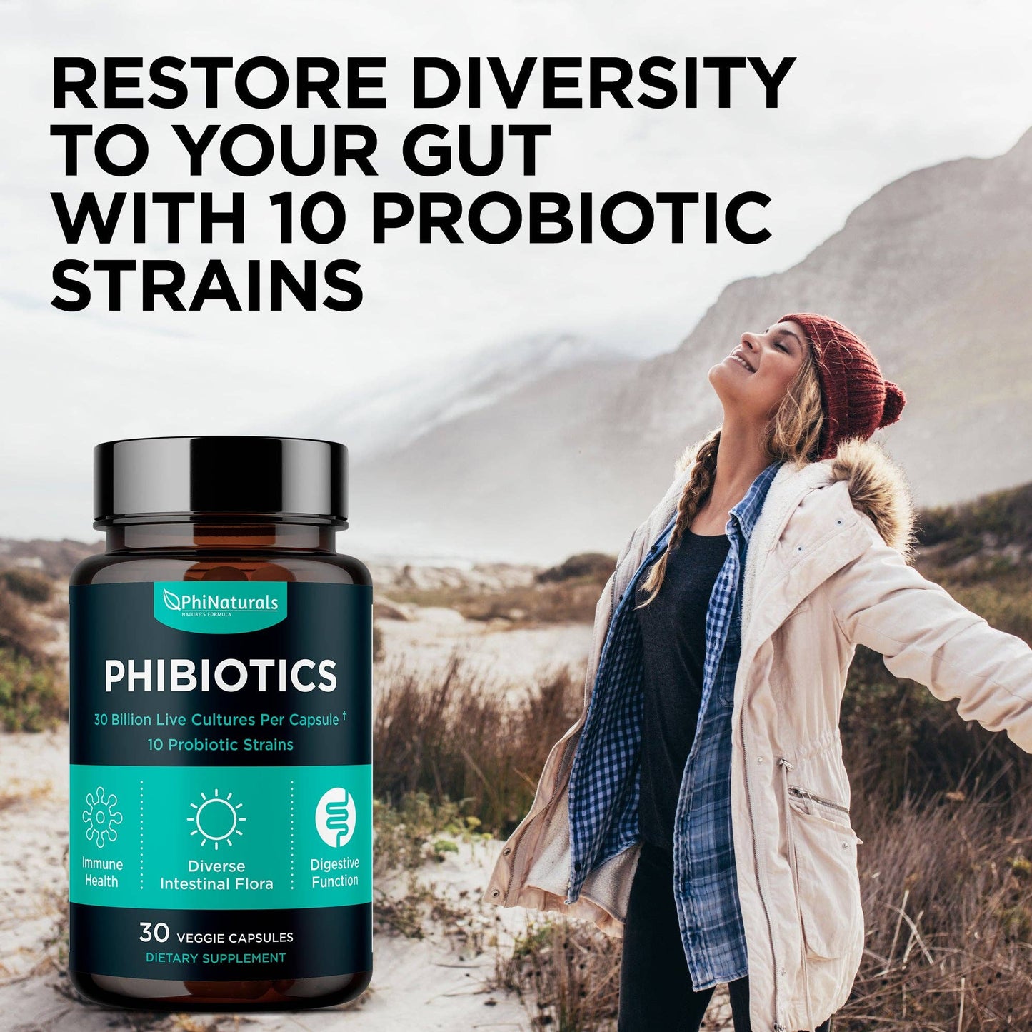 Probiotics High Potency 10 Strains – 30 Billion CFU