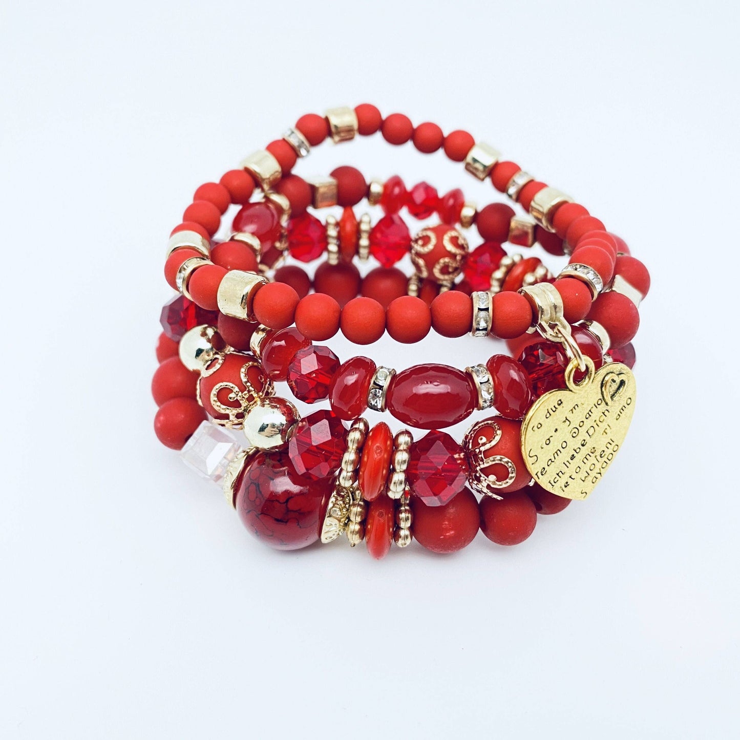 Handmade Bohemian Beaded Bracelet 4pcs/set