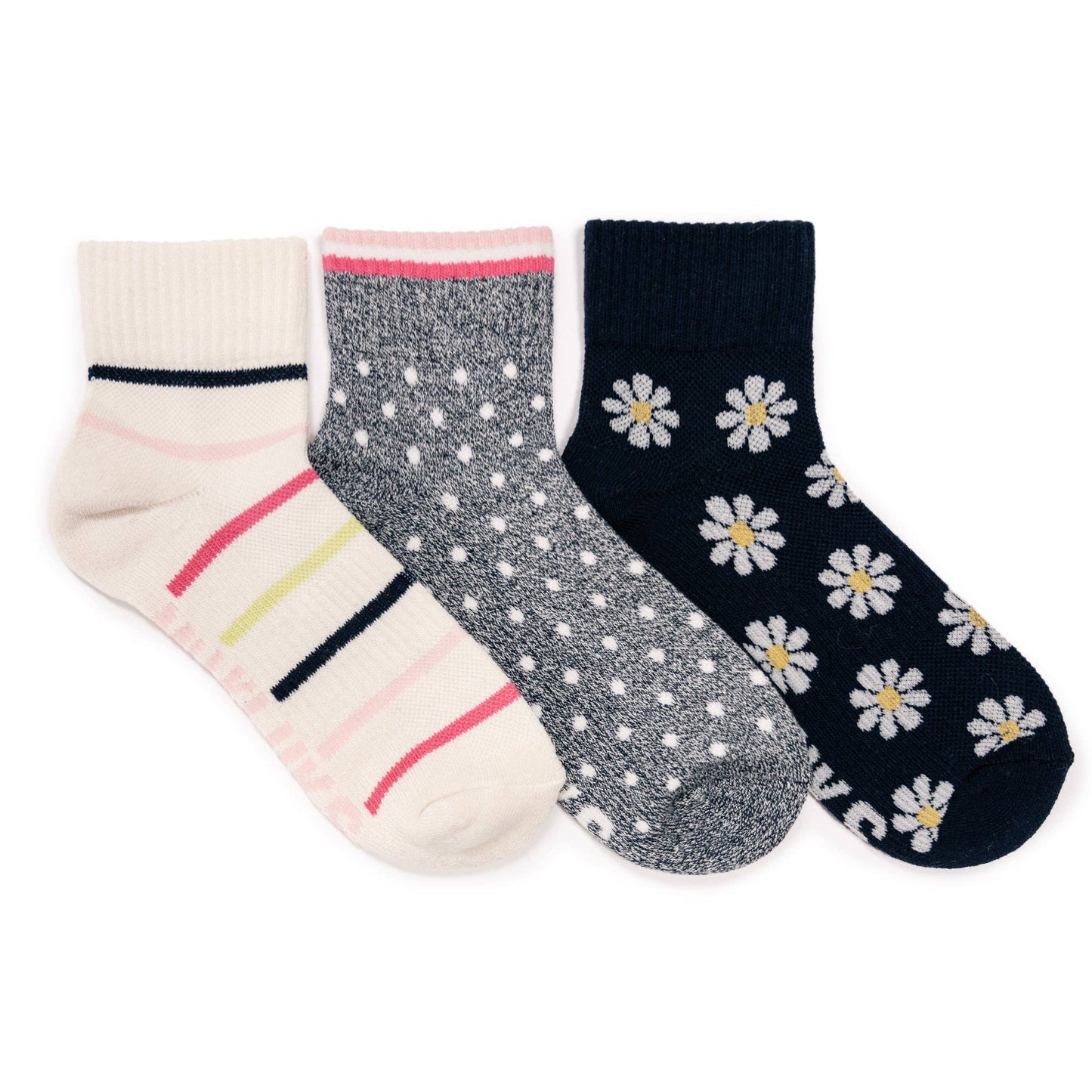 Muk Luks Women's 6 Pack Cotton Compression Socks