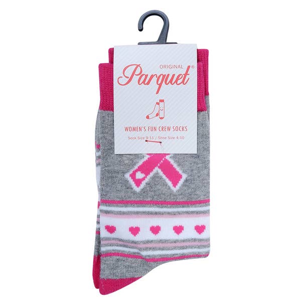 Women's Breast Cancer Ribbon Novelty Socks