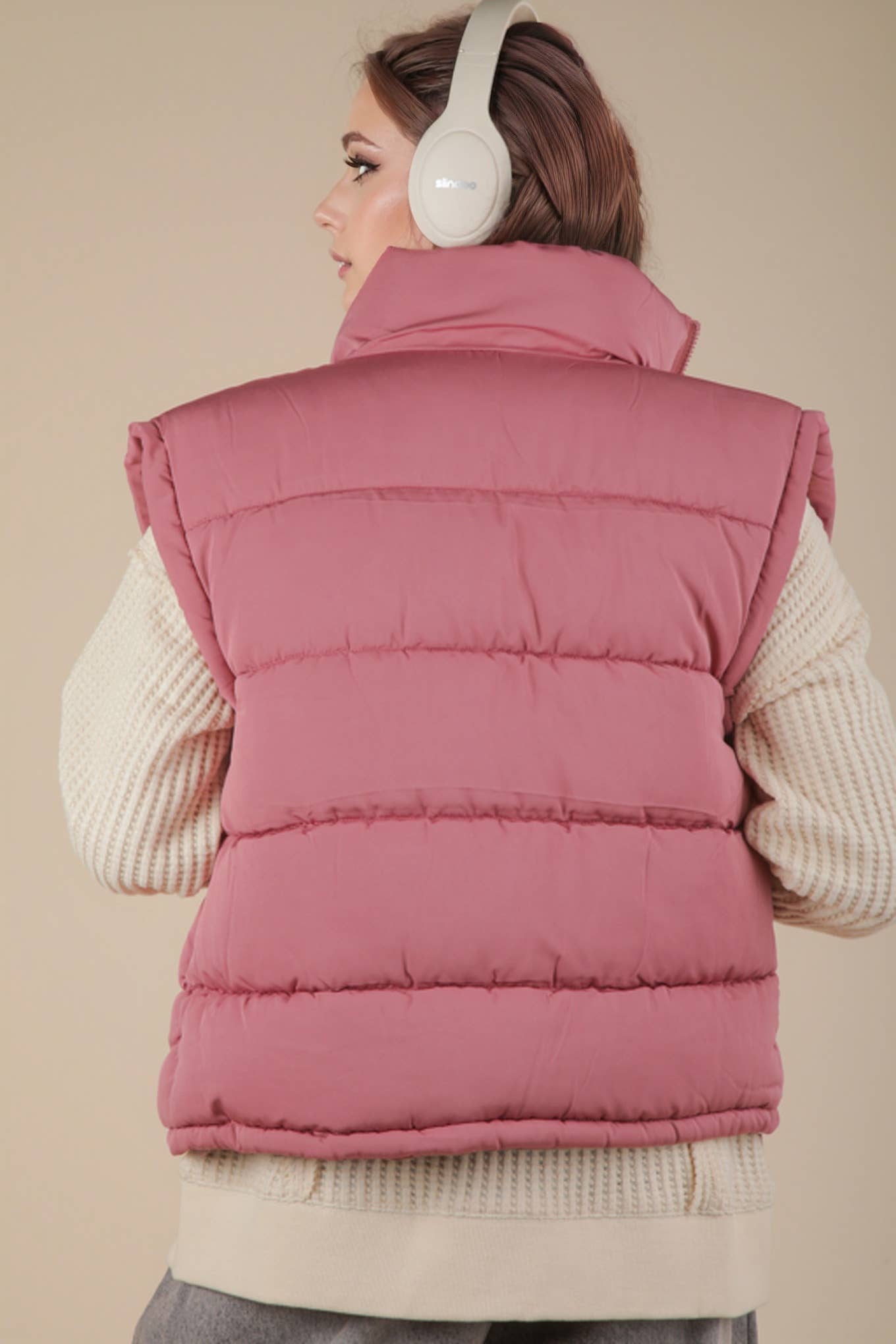 High Neck Casual Comfy Puffer Vest