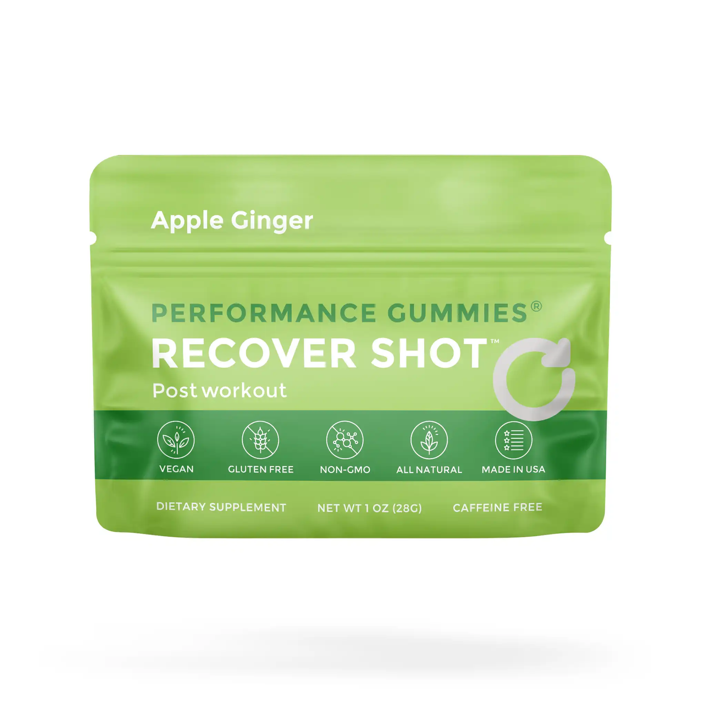 Post-Workout Recover Gummy Shots | Apple Ginger One Packet