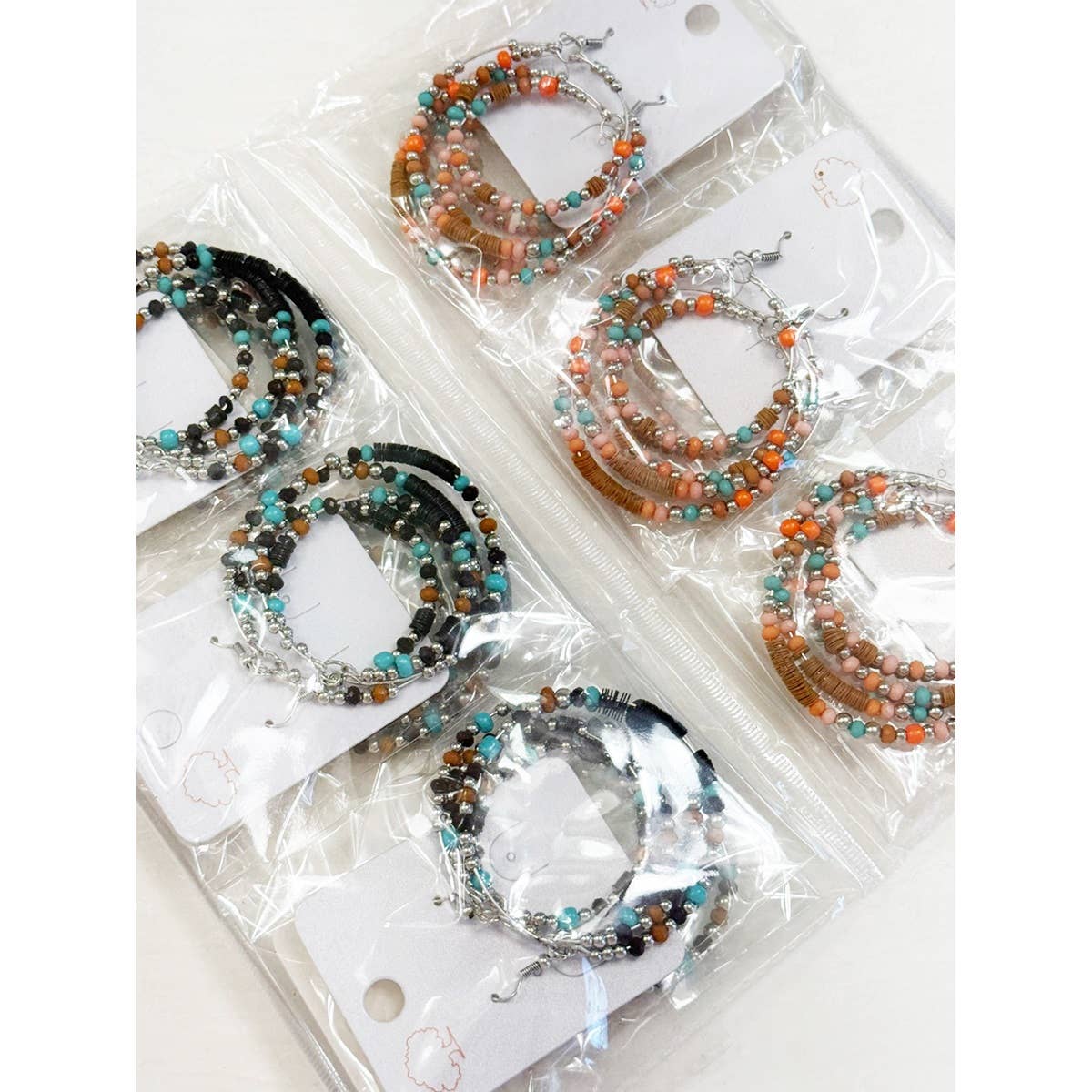 Bohemian Round Circle Hoop Dangle Drop Earrings