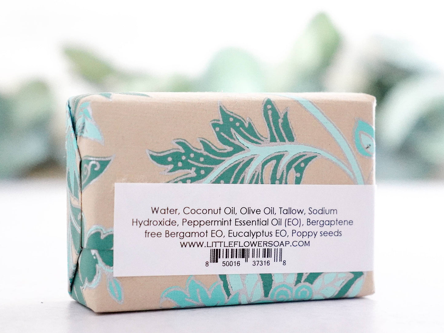 Peppermint Poppy (Eucalyptus) Handmade Soap: 3.5 oz