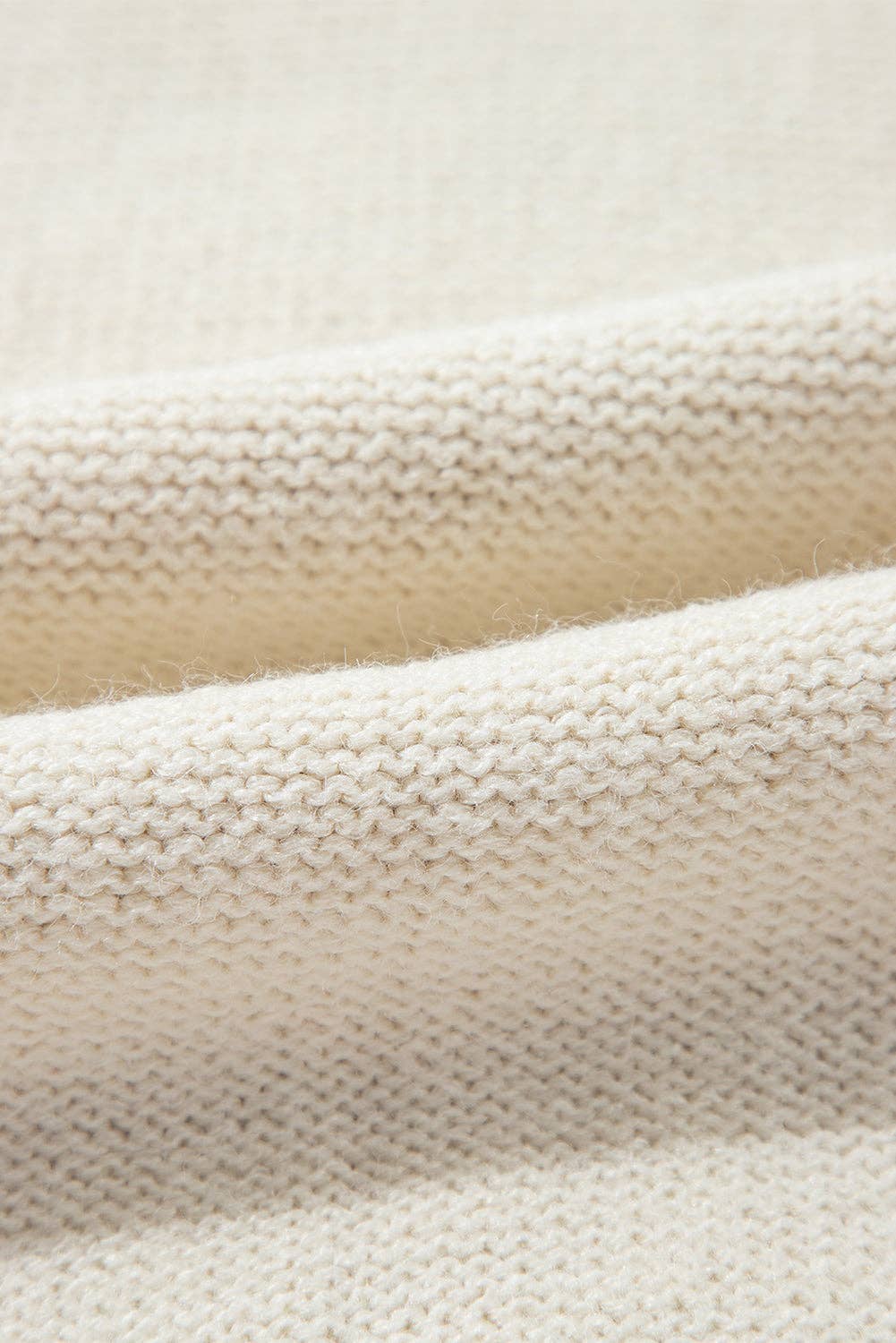 Colorblock Cable Knit Sweater with Pocket & Drop Shoulder