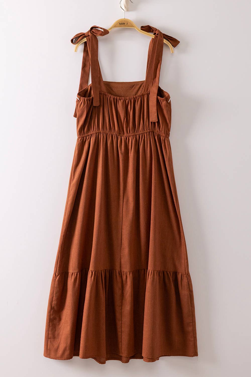 Embroidery Detail Midi Sleeveless Dress