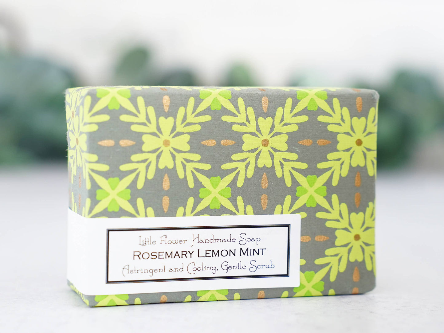 Rosemary Lemon Mint Handmade Soap: 3.5 oz