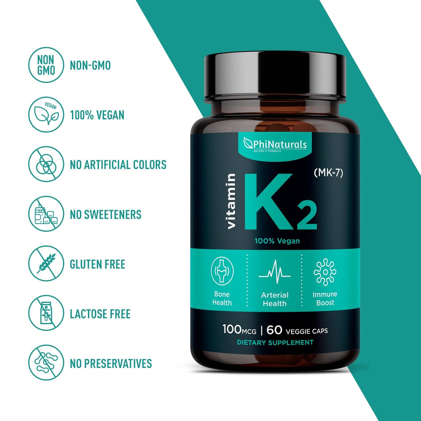 Vitamin K2 MK-7 100mcg Supplement