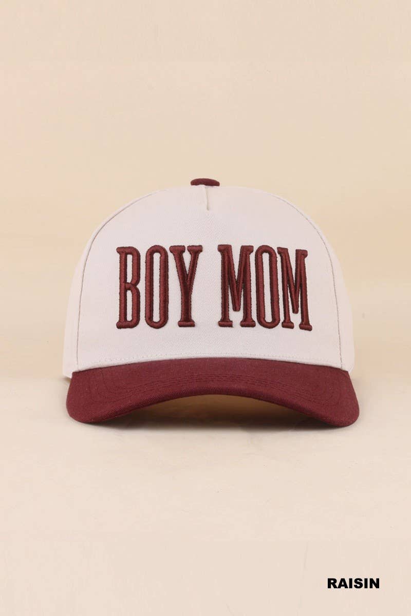 Boy Mom Two Tone Snapback Hat: ZEBRA