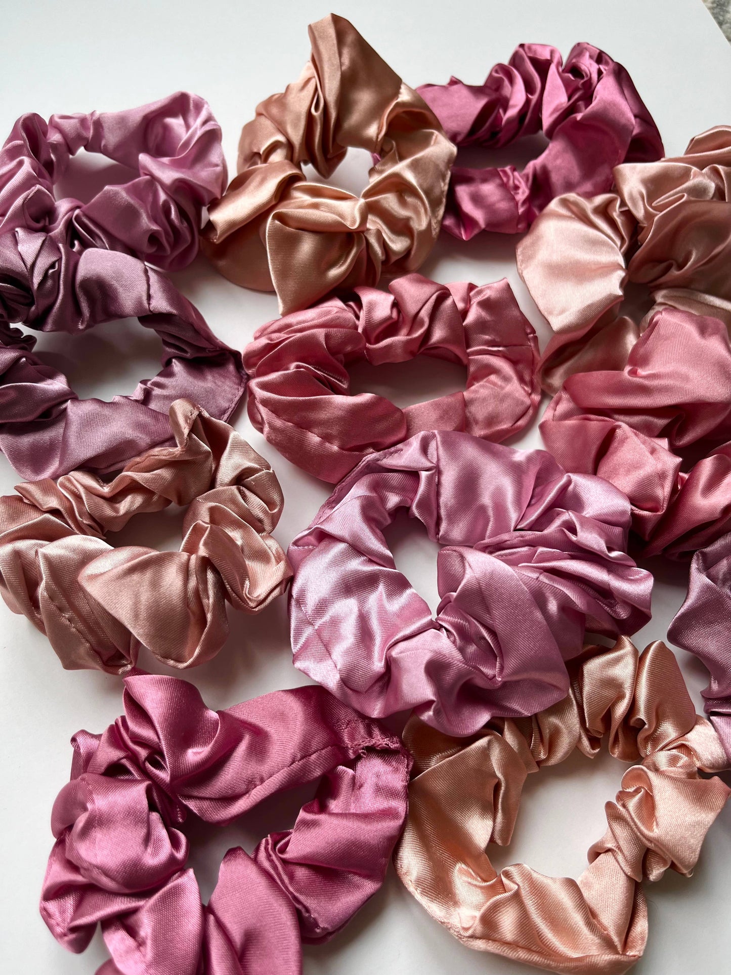 Hair Scrunchies - Pink Spring Tulip