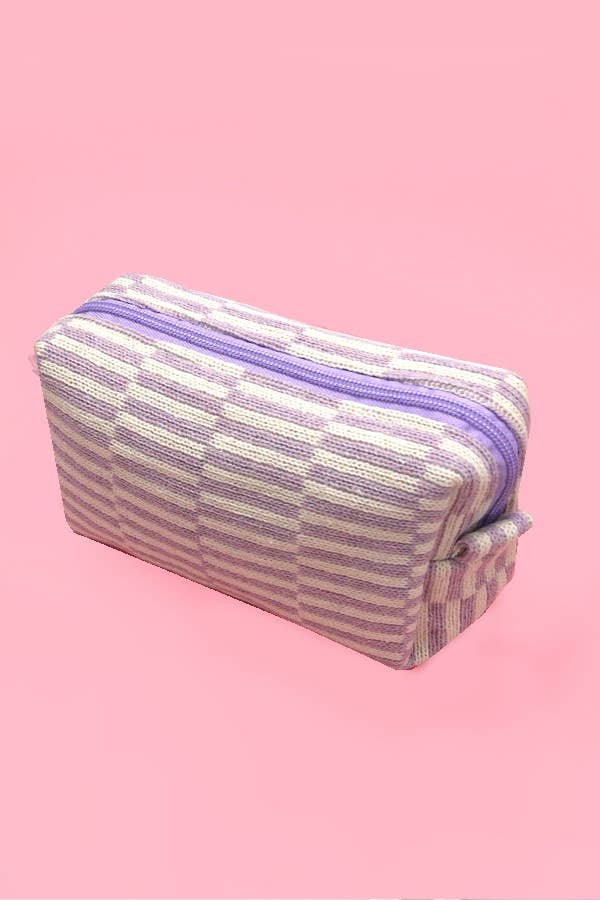 Checkered Gingham Makeup Bag