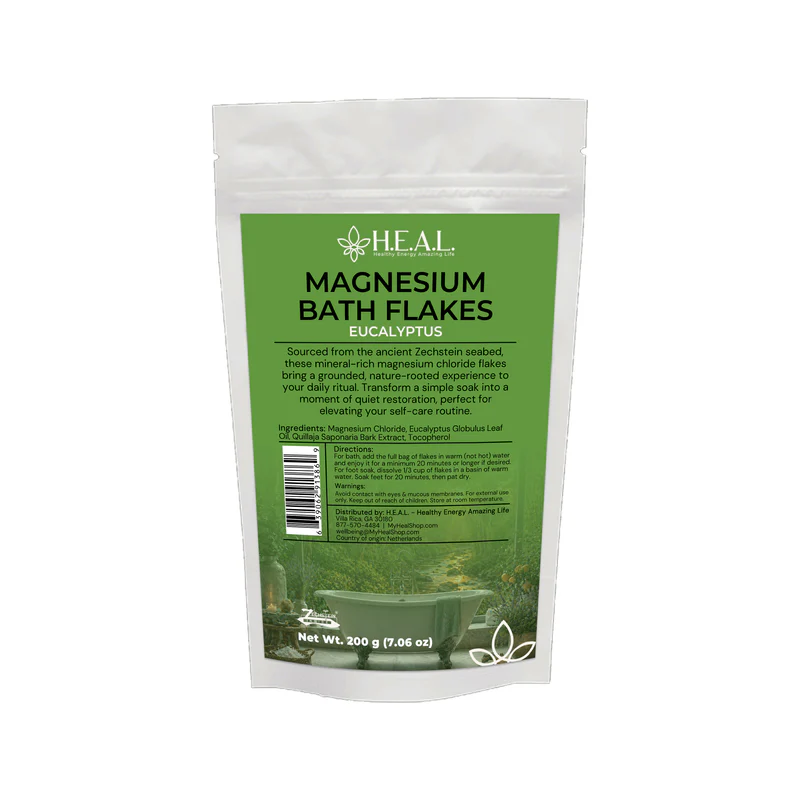 H.E.A.L. Magnesium Chloride Bath Flakes With Eucalyptus Essential Oil 7.05 oz