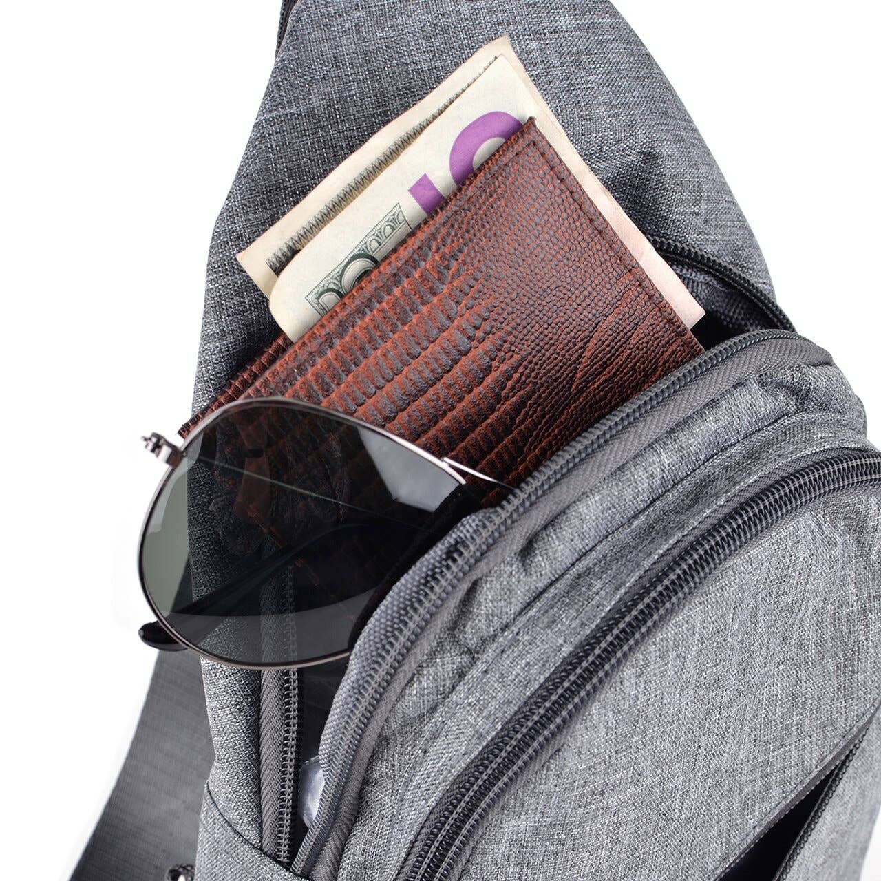 Crossbody Sling Bag: Charcoal