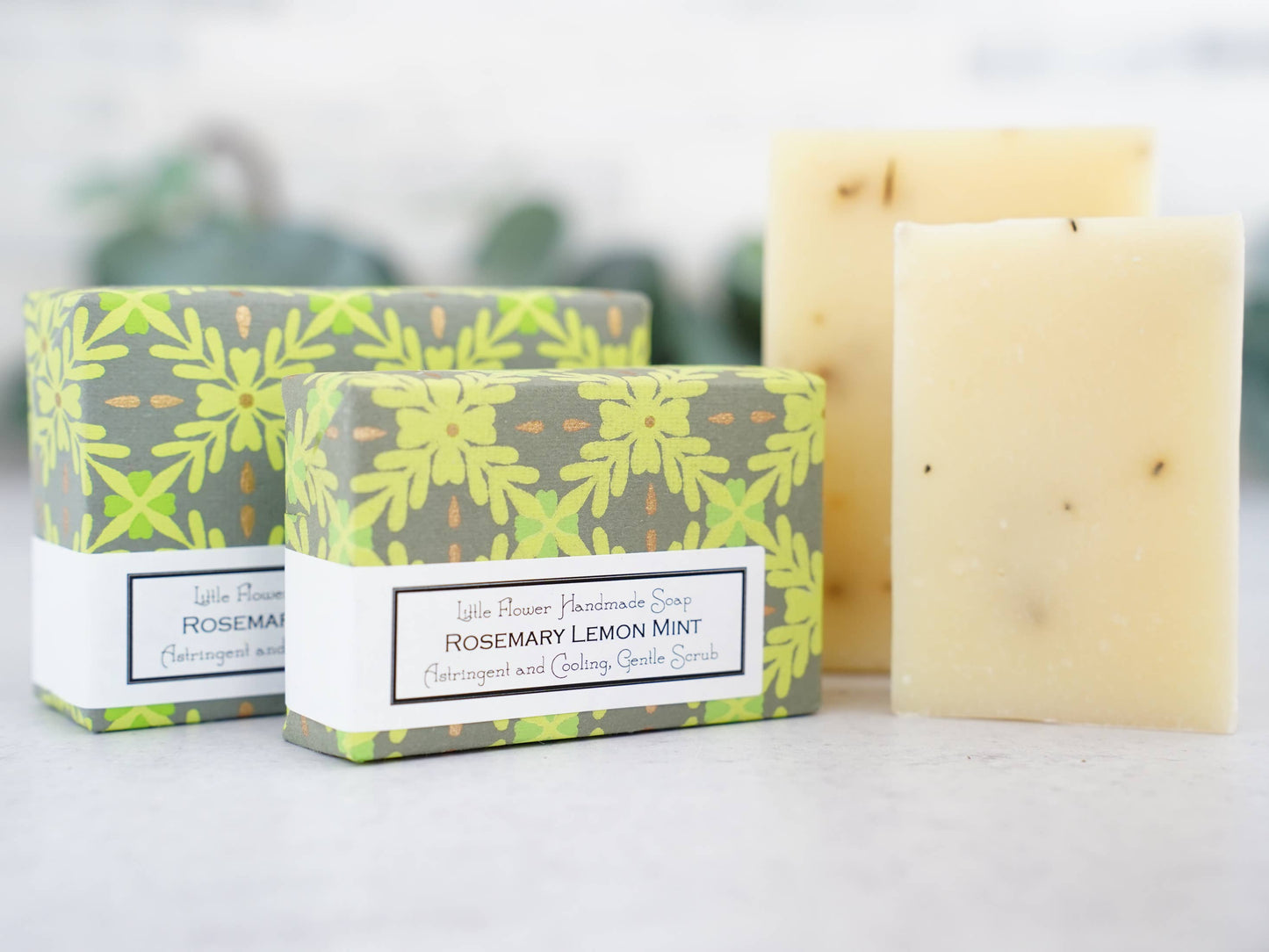 Rosemary Lemon Mint Handmade Soap: 3.5 oz