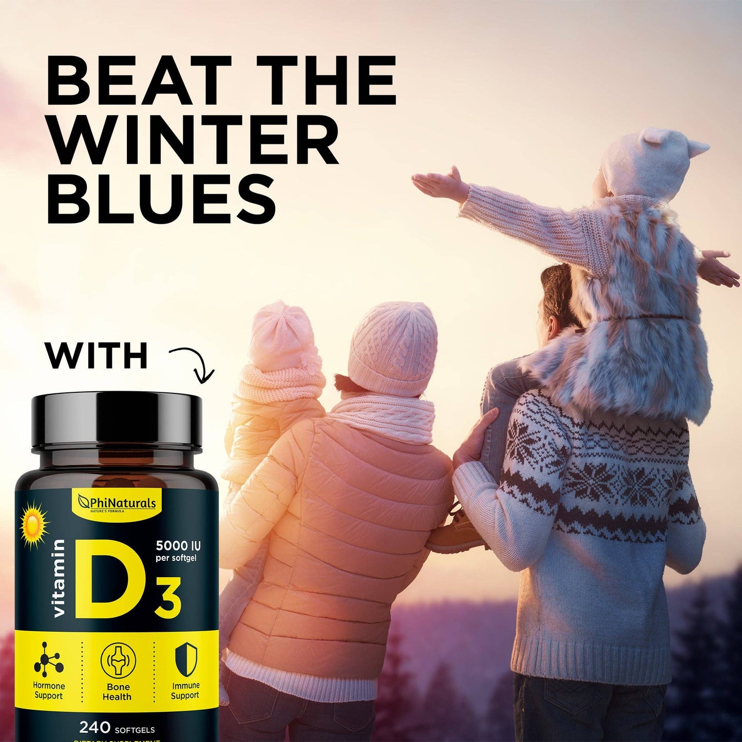 Vitamin D3 5000 IU (240 softgels)
