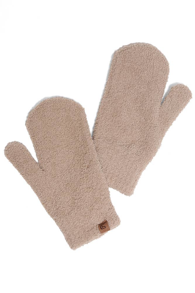 Solid Mittens: Ivory