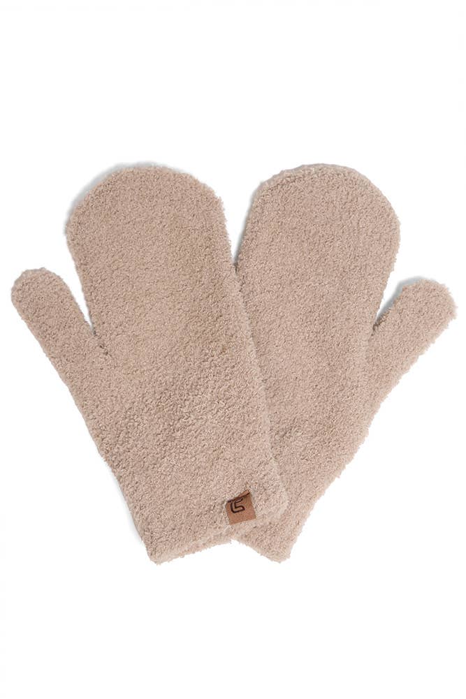 Solid Mittens: Ivory