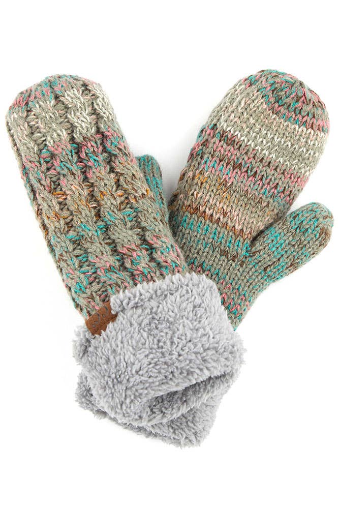 C.C Mitten Glove with Warm Lining Inside: Black
