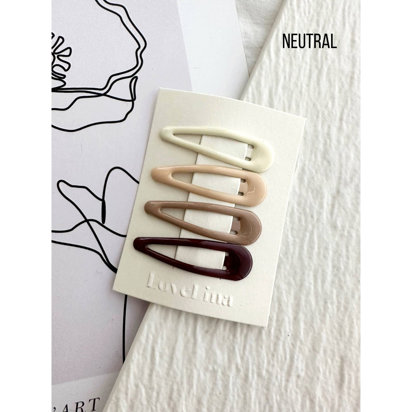 Glossy 4-Piece Hair Clip Set
