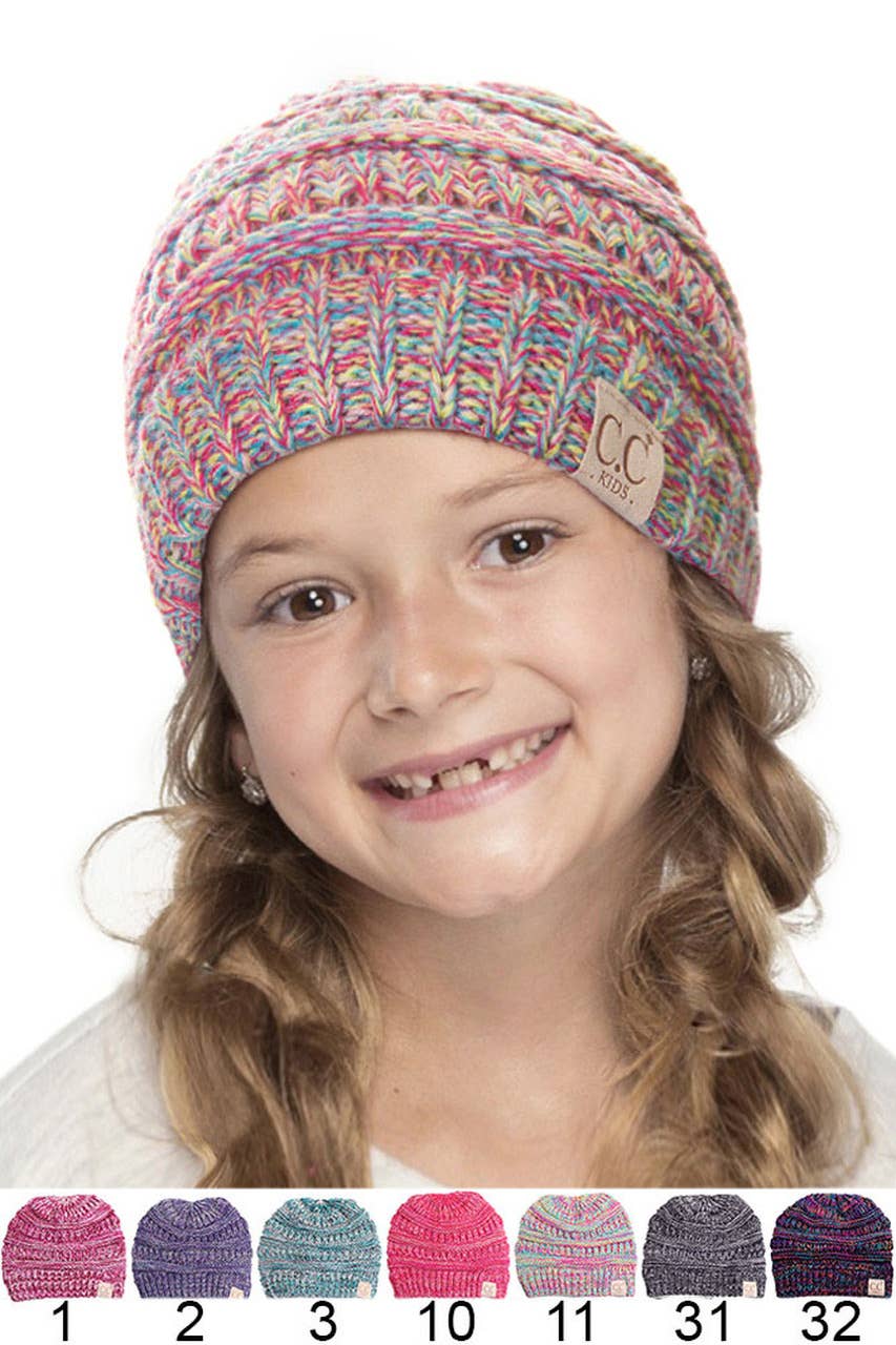 C.C Kids Four Tone Thread Mixed Color Beanie