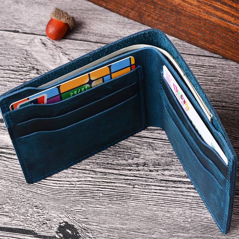 Leather Wallet, Bifold Wallet, Handmade Wallet for Men