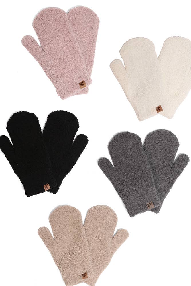 Solid Mittens: Ivory
