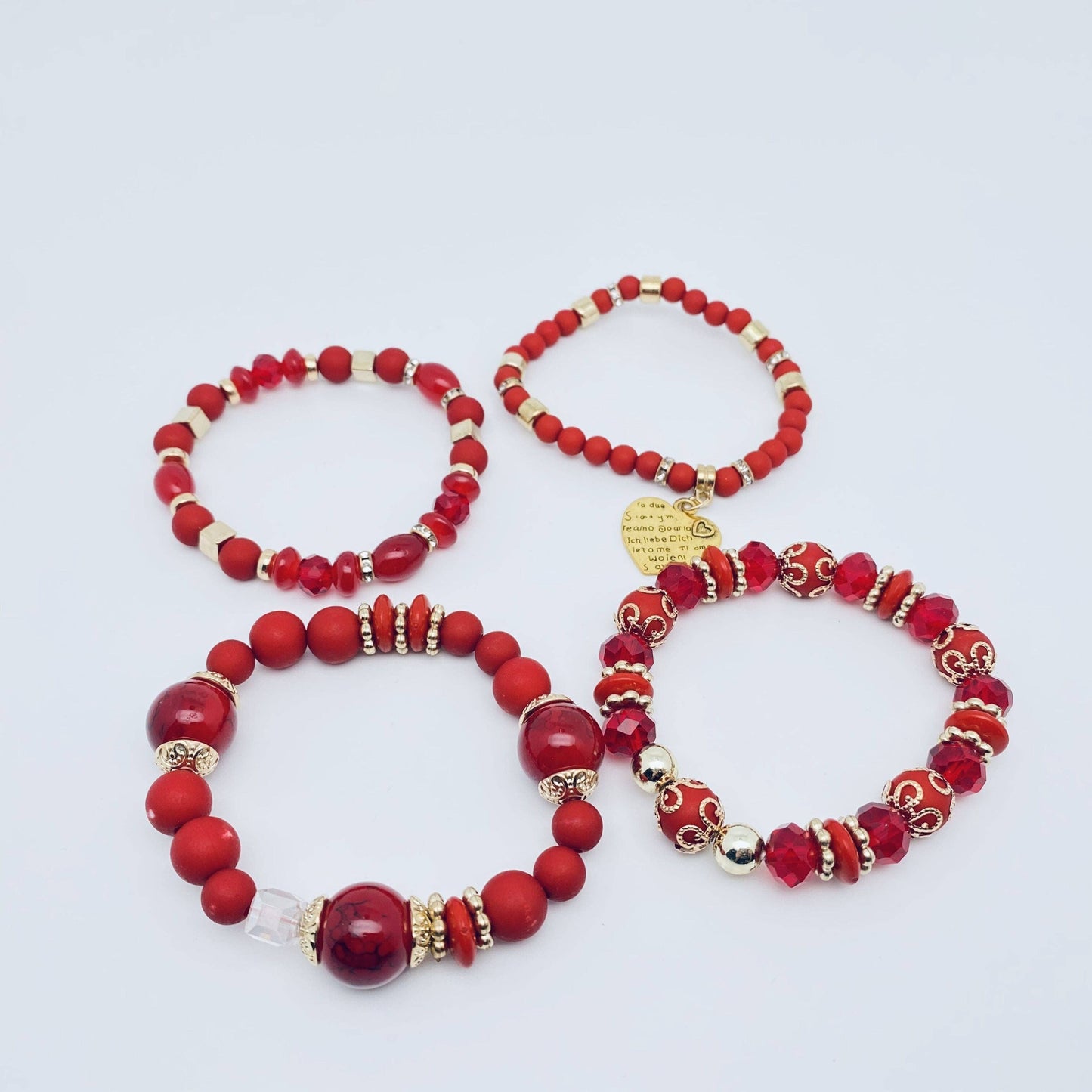 Handmade Bohemian Beaded Bracelet 4pcs/set