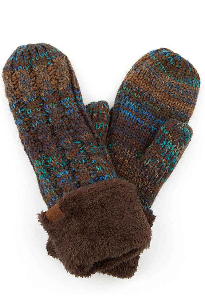 C.C Mitten Glove with Warm Lining Inside: Black