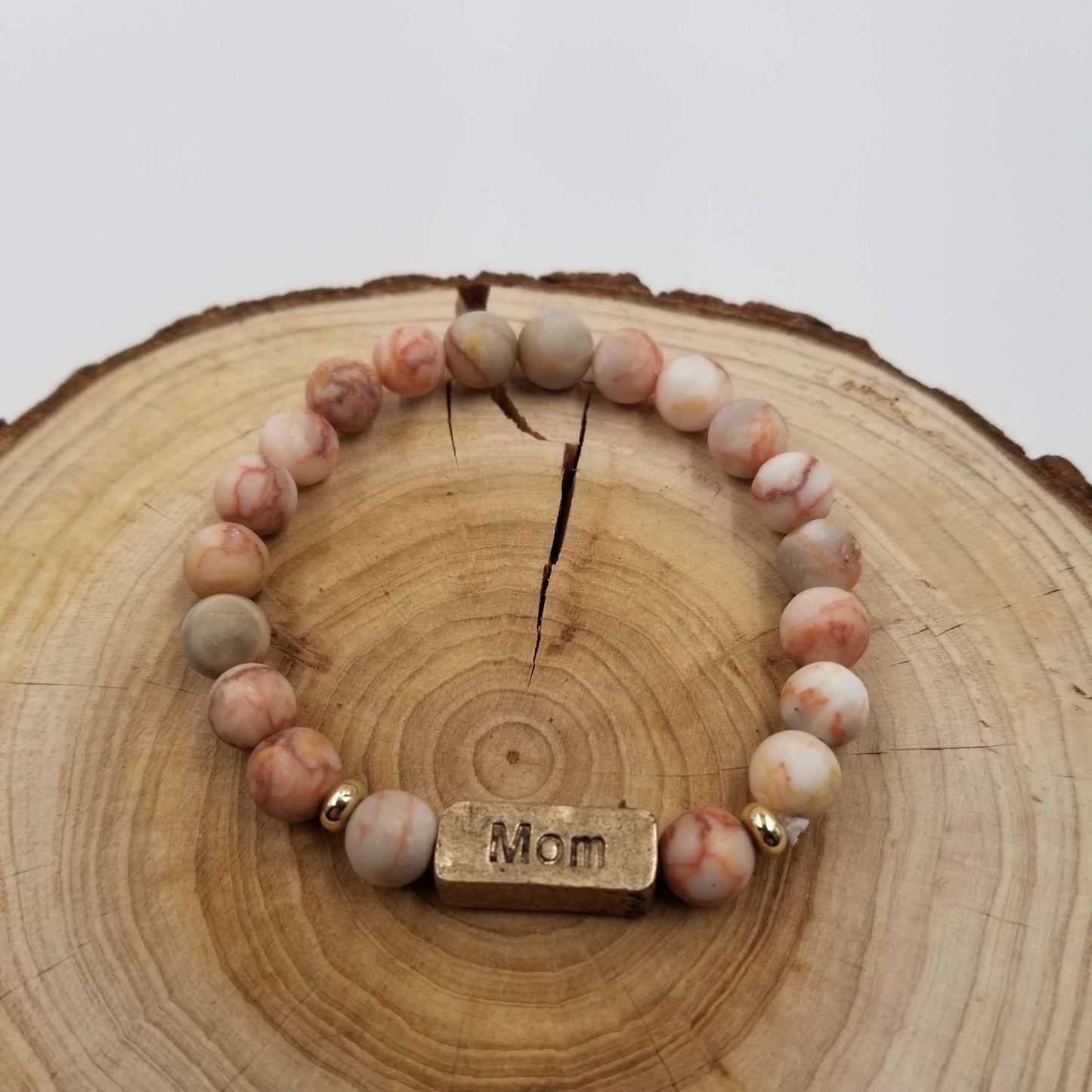 Amazon Stone Bracelet With MOM Label