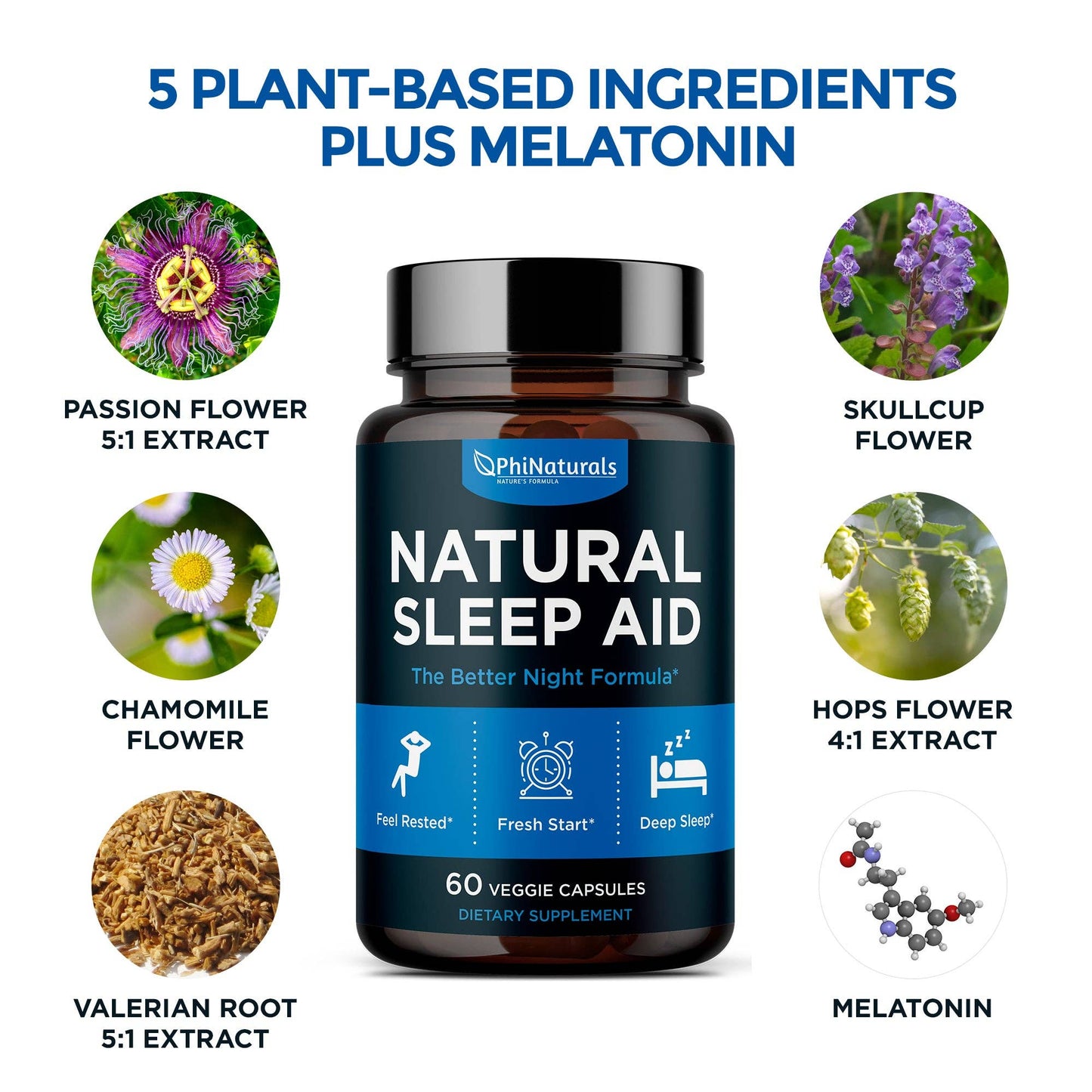 Natural Sleep Aid Herbal Supplement