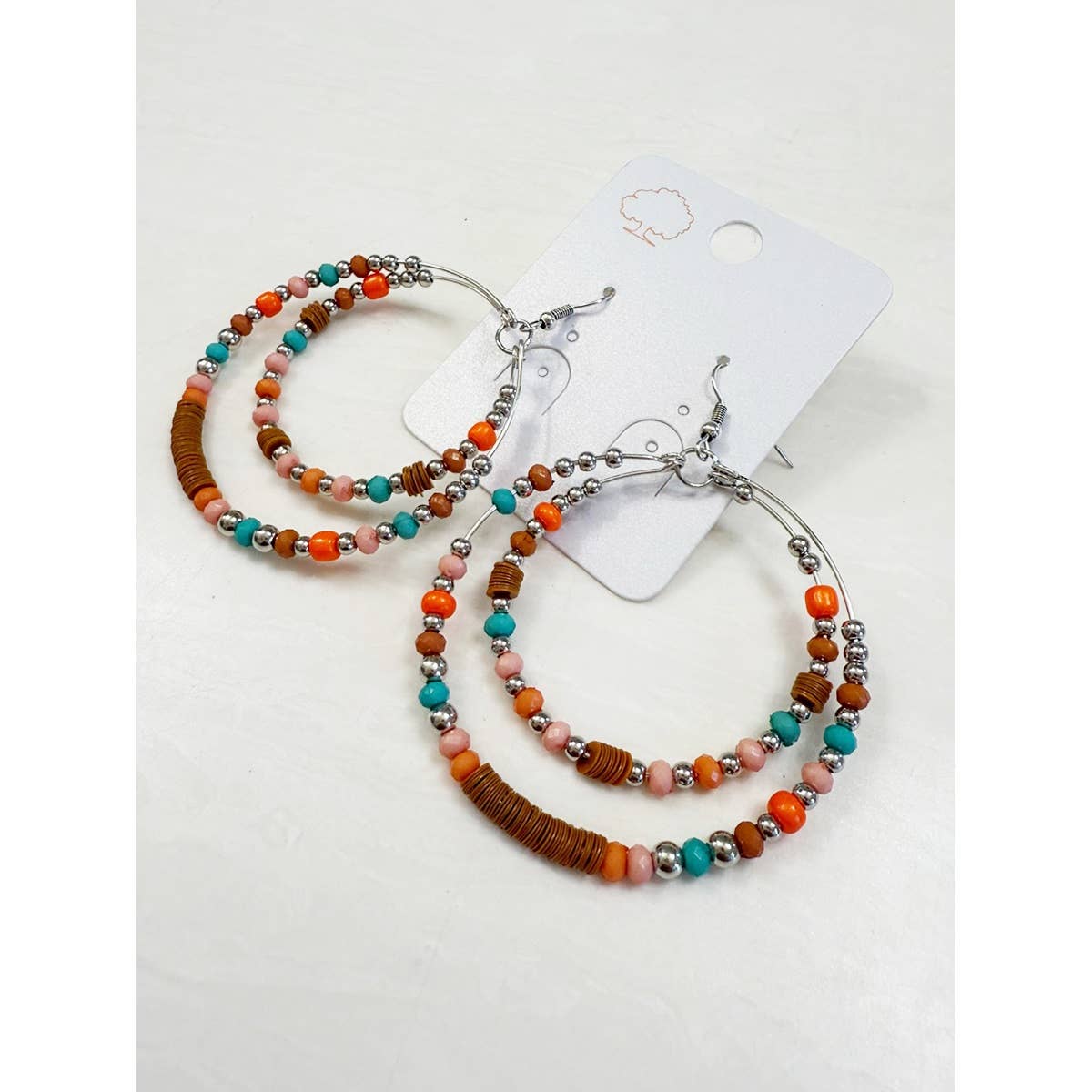 Bohemian Round Circle Hoop Dangle Drop Earrings