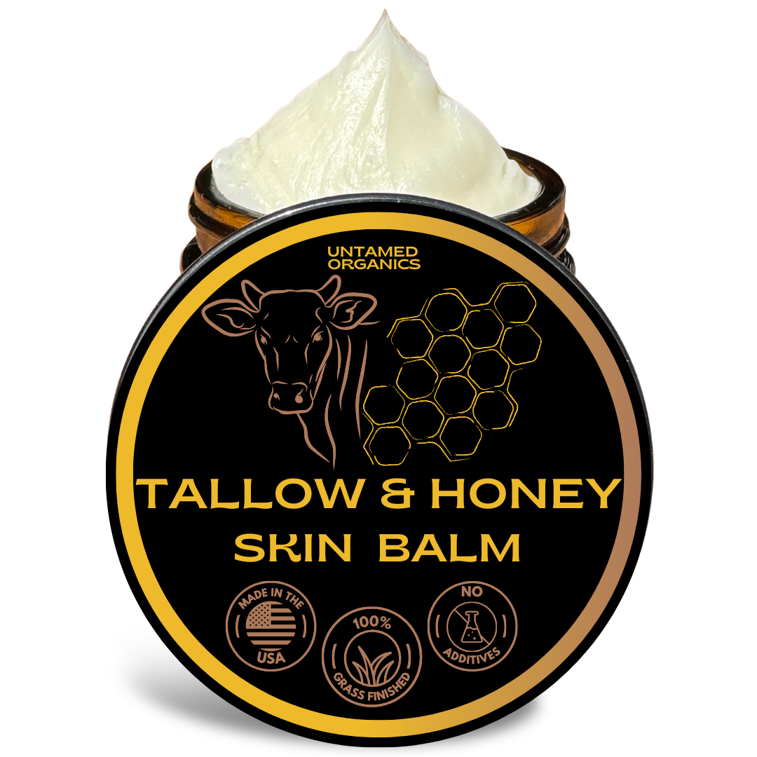 Grass-Fed Tallow & Wild Honey Skin Balm | 2 oz Glass Jar