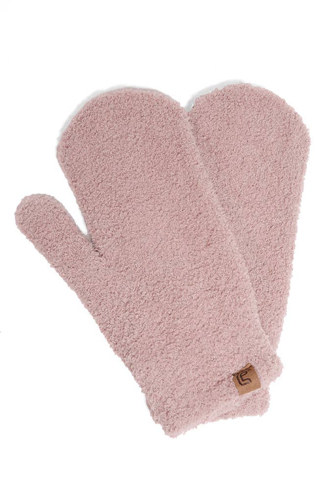 Solid Mittens: Ivory