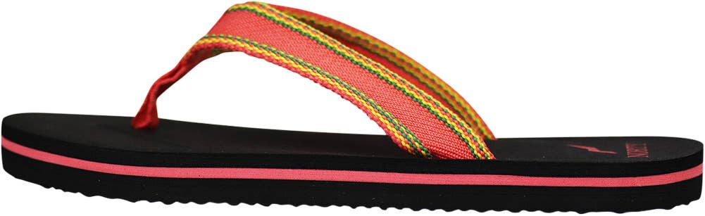 Norty Womens Flip Flop Footbed Sandal 41873 Coral/Black: 8